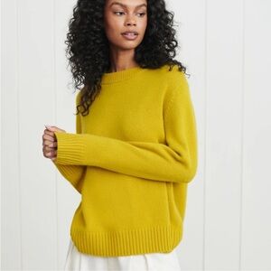 Jenni Kayne Cashmere Oversized Crewneck Chartreuse